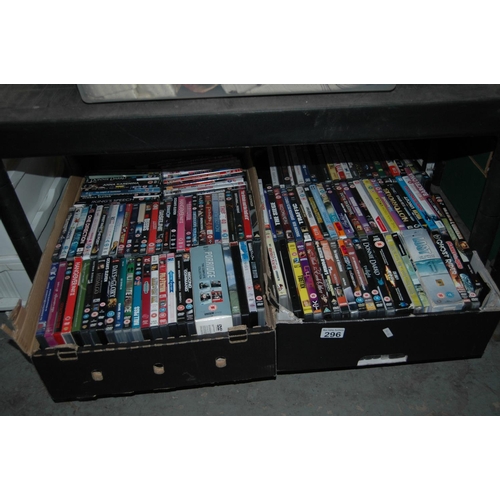 296 - 2 boxes of dvds