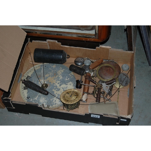 322 - Box of clock parts