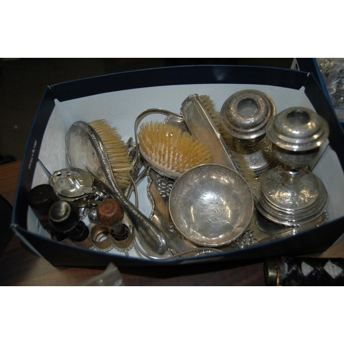 335 - Box of silver & plate items