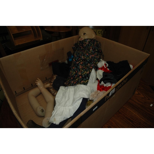 82 - Box of vintage dolls