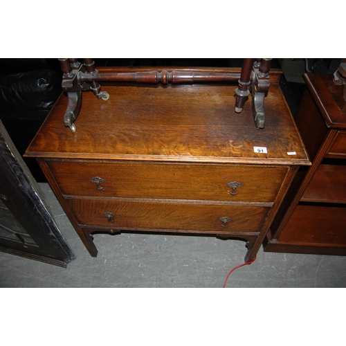 91 - Oak chest of drawers