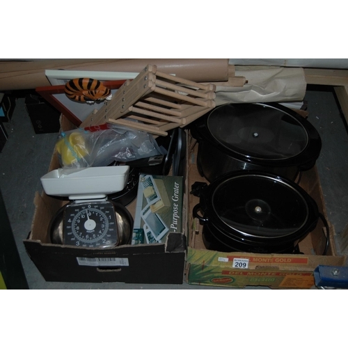 209 - 2 boxes of kitchenware