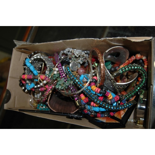 350 - Box of costume jewellery