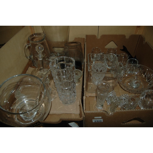 260 - 2 boxes of glassware