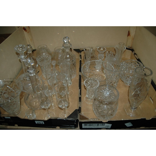 284 - 2 boxes of glassware