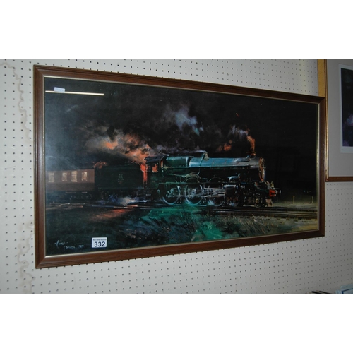 332 - Steam train print, King George V