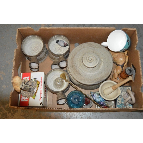 269 - Box of misc inc stoneware