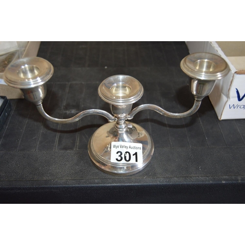 301 - Sterling silver candlestick