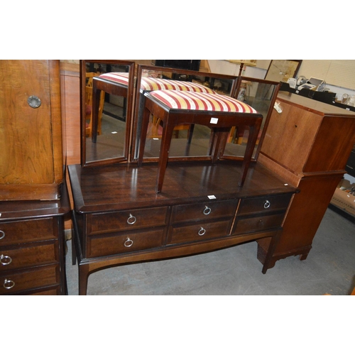 152 - Stag dressing table with stool