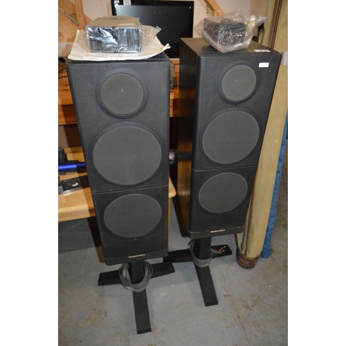 74 - Mordaunt Short Speakers on stands.