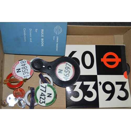 391 - Box of London Transport memorabilia