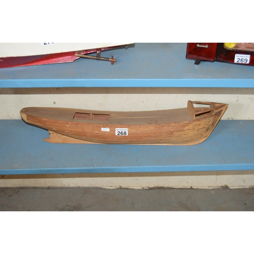 268 - Wooden model boat