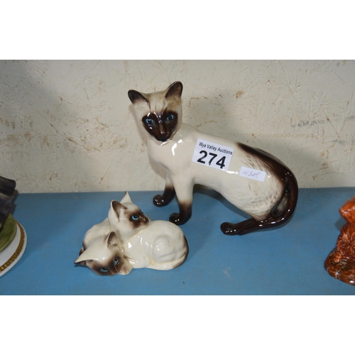 274 - Siamese cats, Royal Doulton