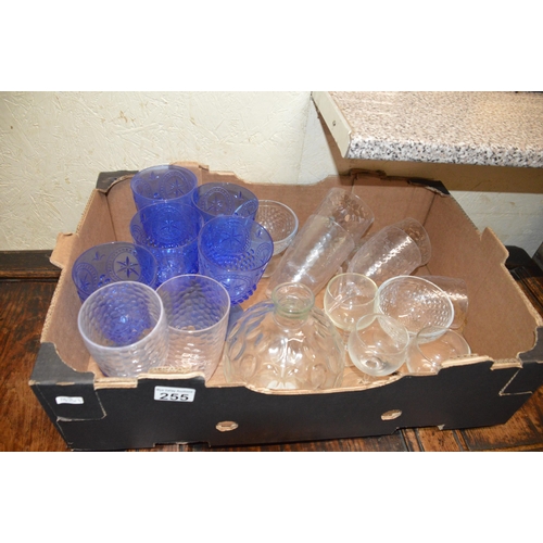 255 - box of goblets etc