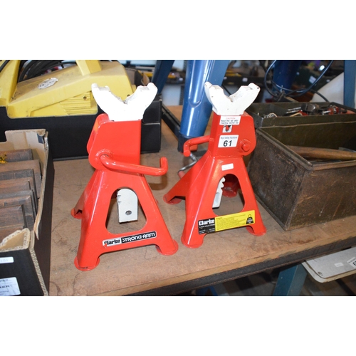 61 - Pair of axle stands