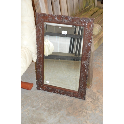 111 - Mirror with carved  frame