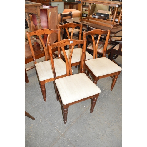 153 - Set of 4 pine dining chairs