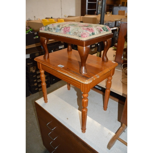 158 - Stool & pine table