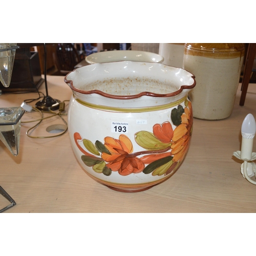 193 - large pottery jardiniere