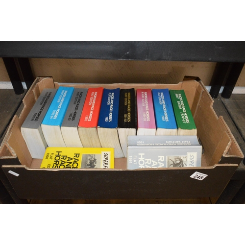 248 - Box of horse racing almanacs