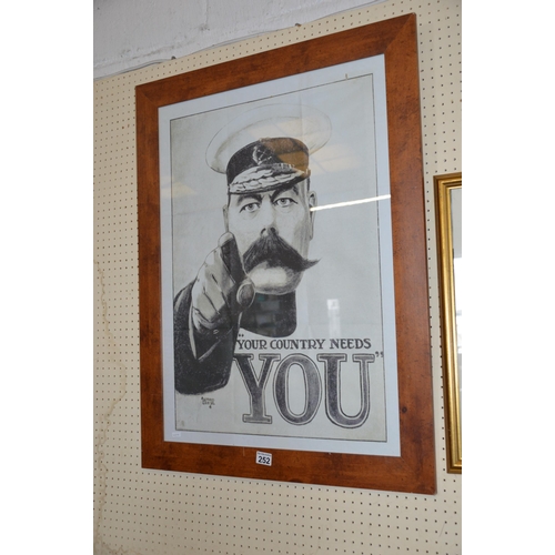 252 - Framed wartime poster