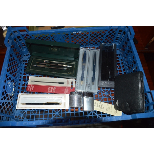 288 - Basket of Parker pens etc