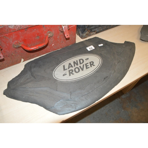 66 - Etched slate plaque, Land Rover