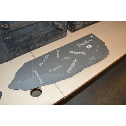 68 - Etched slate cheeseboard