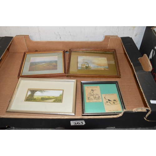 361 - 4 framed pictures