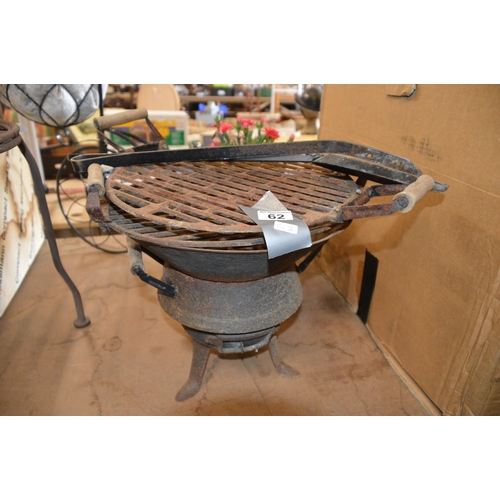 62 - Small cast stove/bbq grill