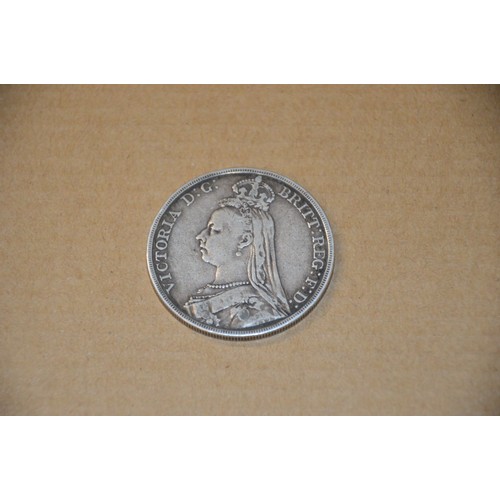 406 - Coin - 1892 Victoria silver crown