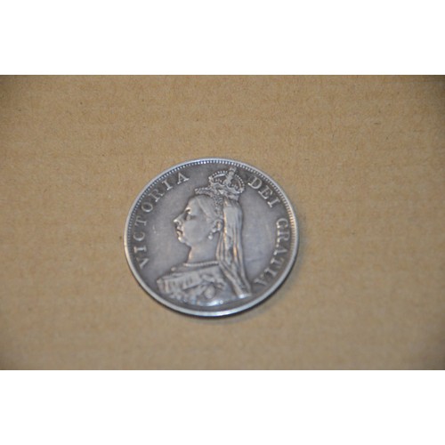 407 - Coin - 1888 Victoria silver double florin