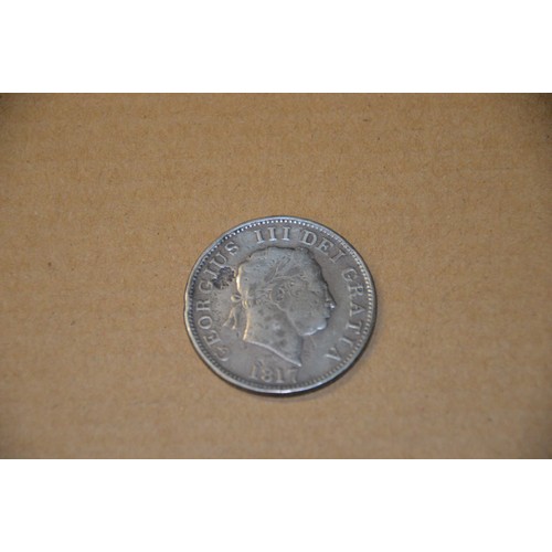 411 - Coin - 1817 George III silver half crown