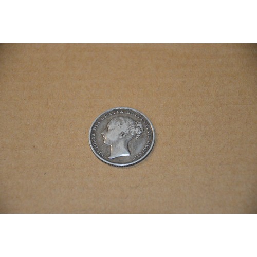 412 - Coin - 1866 Victoria silver shilling