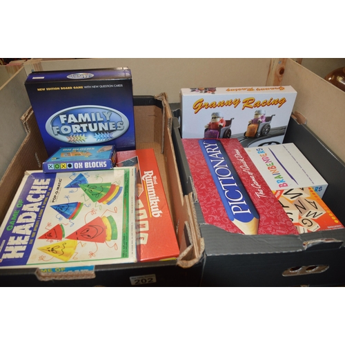 202 - 2 boxes of games