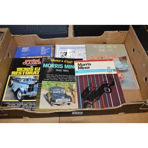 115 - Box of Morris Minor manuals etc