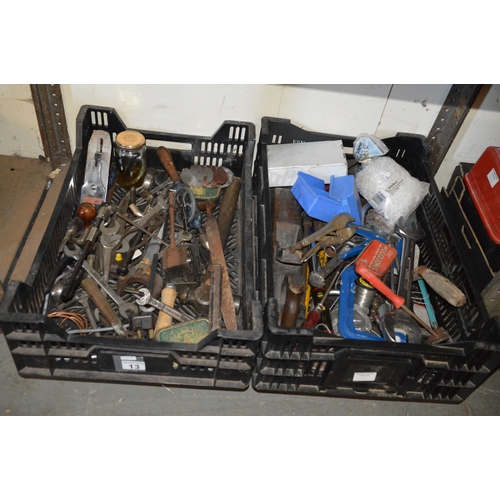 13 - 2 crates of tools