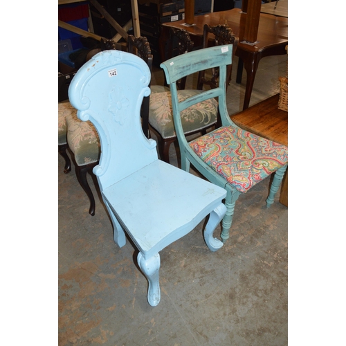 142 - 2 painted chairs