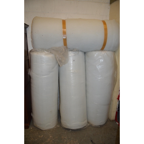 237 - 4 rolls of upholstery wadding