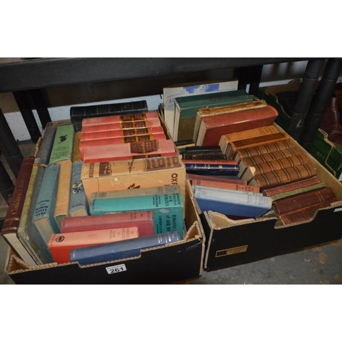 261 - 2 boxes of vintage books