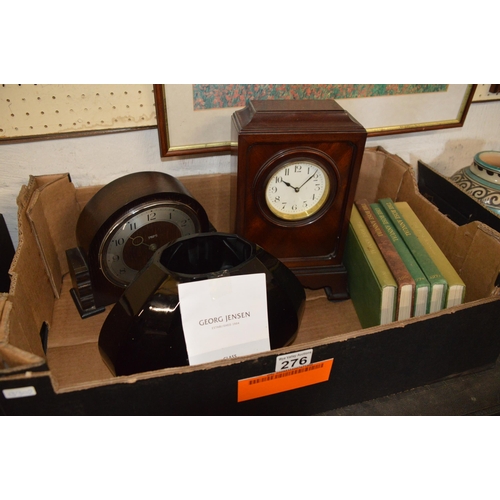 276 - Box of misc, clocks etc