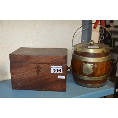 306 - Tea-caddy & barrel