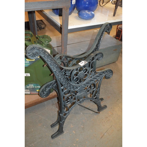 52 - Pair of bench ends