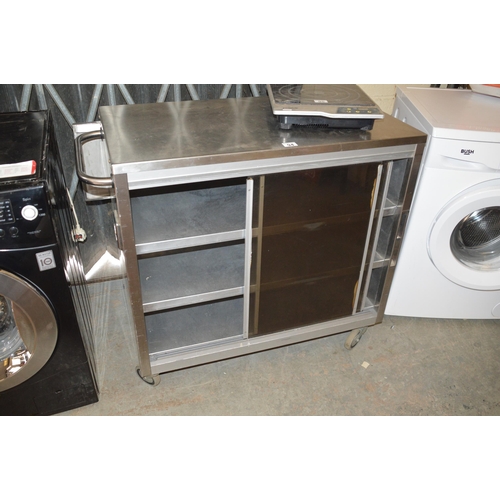 94 - Stainless steel hot cupboard