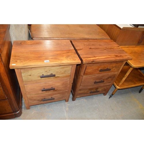 108 - Pair of bedside chests