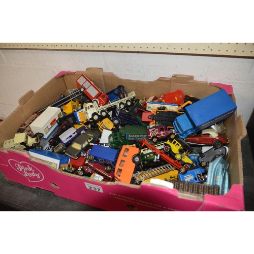 237 - Box of diecast toy cars lorries etc