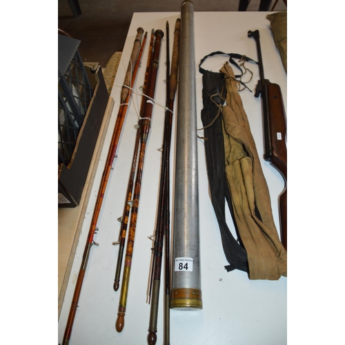 84 - Bundle of vintage fishing rods