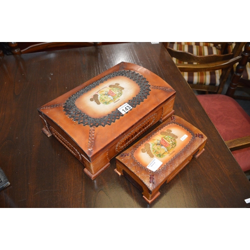 143 - 2 cigar boxes