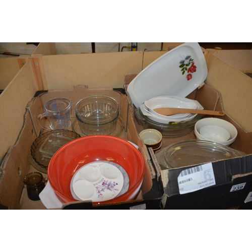 239 - 2 boxes of kitchenware