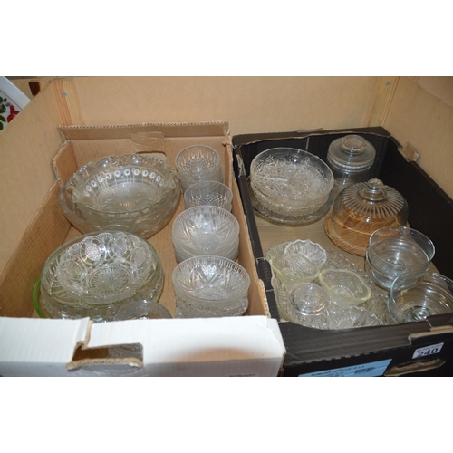 240 - 2 boxes of glassware